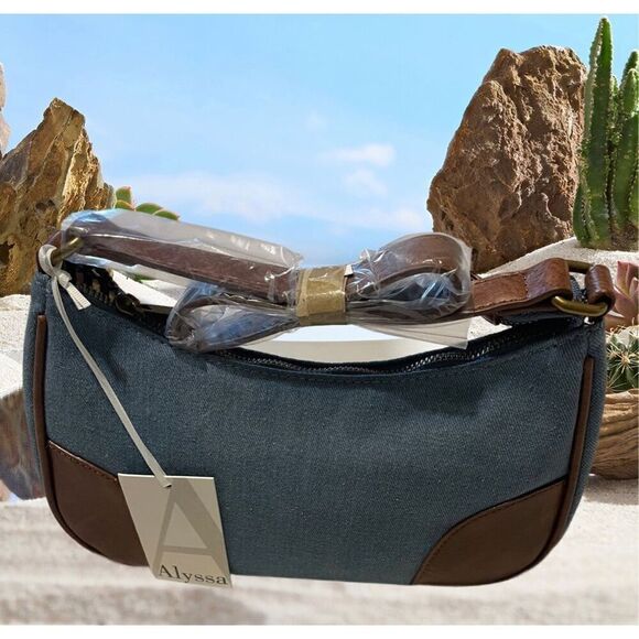 Alyssa Denim & Vegan Crossbody - Picture 2 of 9
